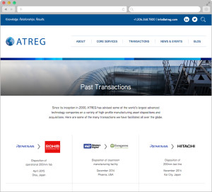 ATREG website past transactions page